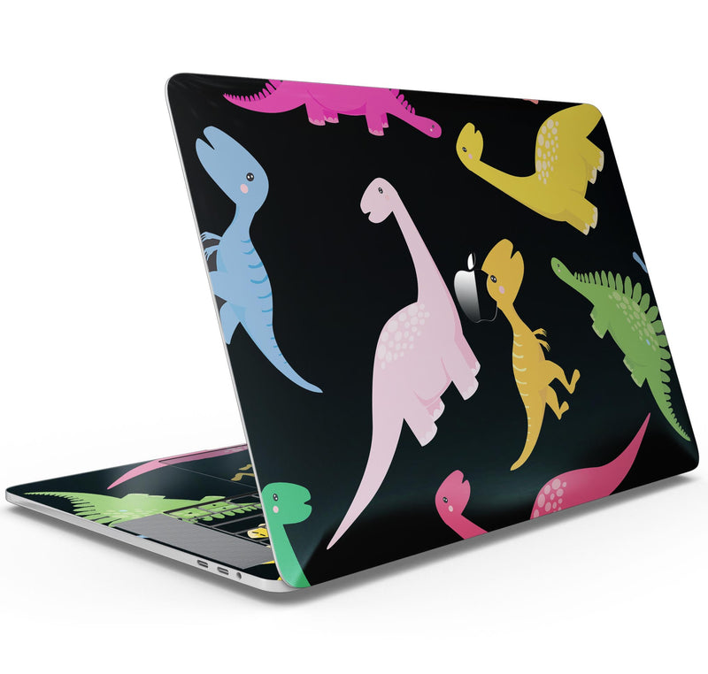 Neon Dinosaur - Skin Decal Wrap Kit Compatible with the Apple MacBook Pro, Pro with Touch Bar or Air (11", 12", 13", 15" & 16" - All Versions Available)