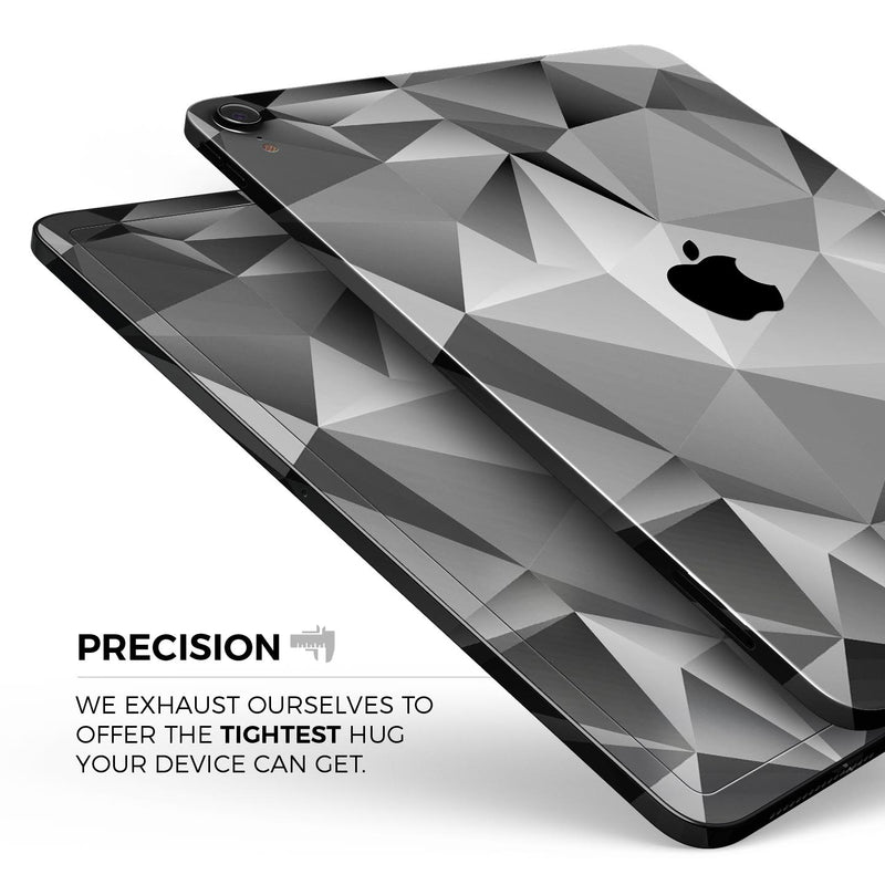 Vector Black & White Abstract Connect Pattern - Full Body Skin Decal for the Apple iPad Pro 12.9", 11", 10.5", 9.7", Air or Mini (All Models Available)