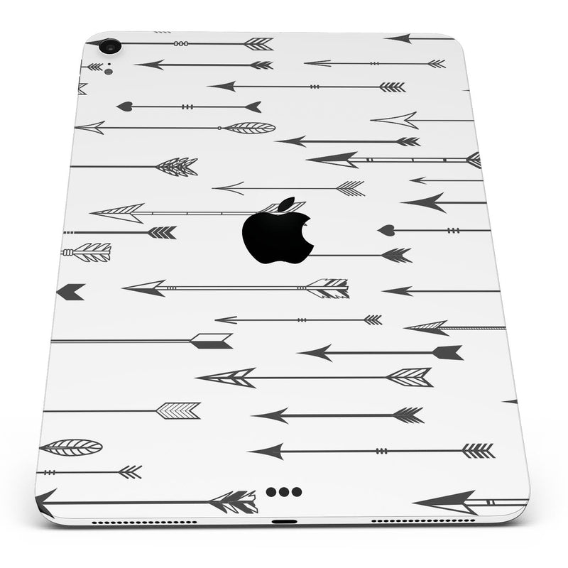Vector Black Arrows - Full Body Skin Decal for the Apple iPad Pro 12.9", 11", 10.5", 9.7", Air or Mini (All Models Available)