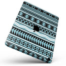 Vector Blue & Black Aztec Pattern V2 - Full Body Skin Decal for the Apple iPad Pro 12.9", 11", 10.5", 9.7", Air or Mini (All Models Available)