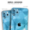 Vector Shiny Blue Crystal Pattern - Skin-Kit compatible with the Apple iPhone 12, 12 Pro Max, 12 Mini, 11 Pro or 11 Pro Max (All iPhones Available)