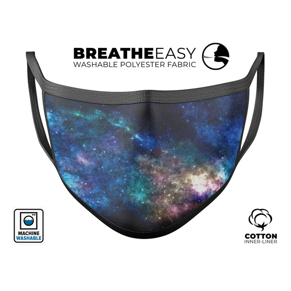 Vector Space - Made in USA Mouth Cover Unisex Anti-Dust Cotton Blend Reusable & Washable Face Mask with Adjustable Sizing for Adult or Child