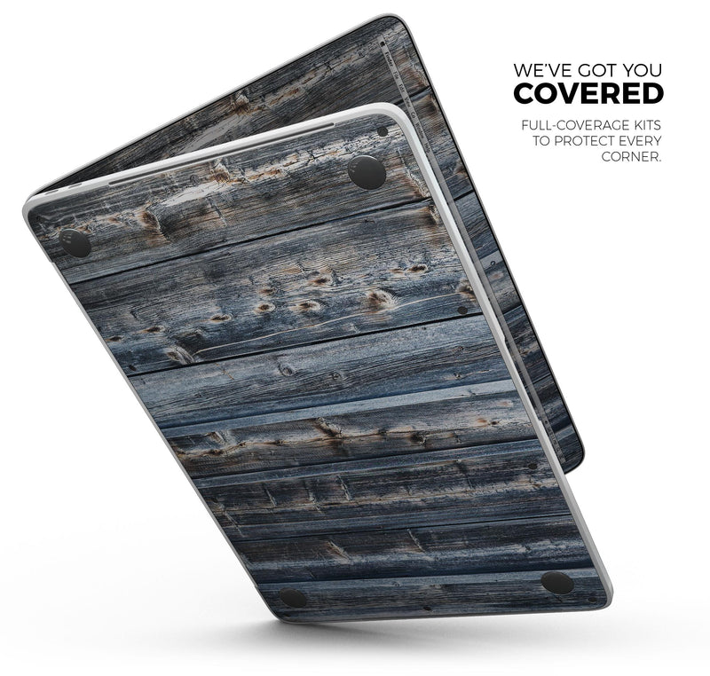Vertical Planks of Wood - Skin Decal Wrap Kit Compatible with the Apple MacBook Pro, Pro with Touch Bar or Air (11", 12", 13", 15" & 16" - All Versions Available)