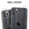 Vertical Blackwashed Woodgrain - Skin-Kit compatible with the Apple iPhone 12, 12 Pro Max, 12 Mini, 11 Pro or 11 Pro Max (All iPhones Available)