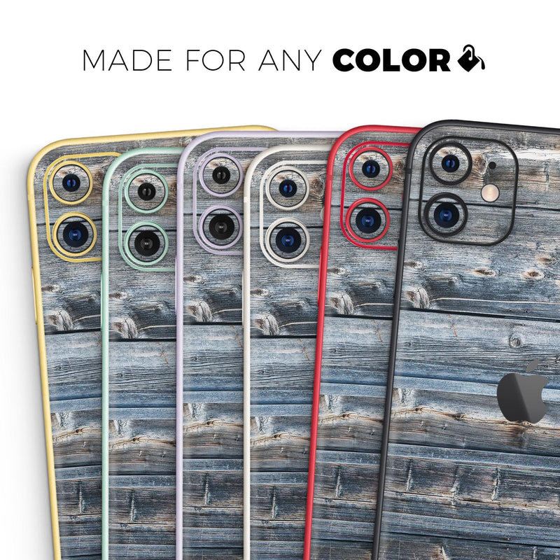 Vertical Planks of Wood - Skin-Kit compatible with the Apple iPhone 12, 12 Pro Max, 12 Mini, 11 Pro or 11 Pro Max (All iPhones Available)