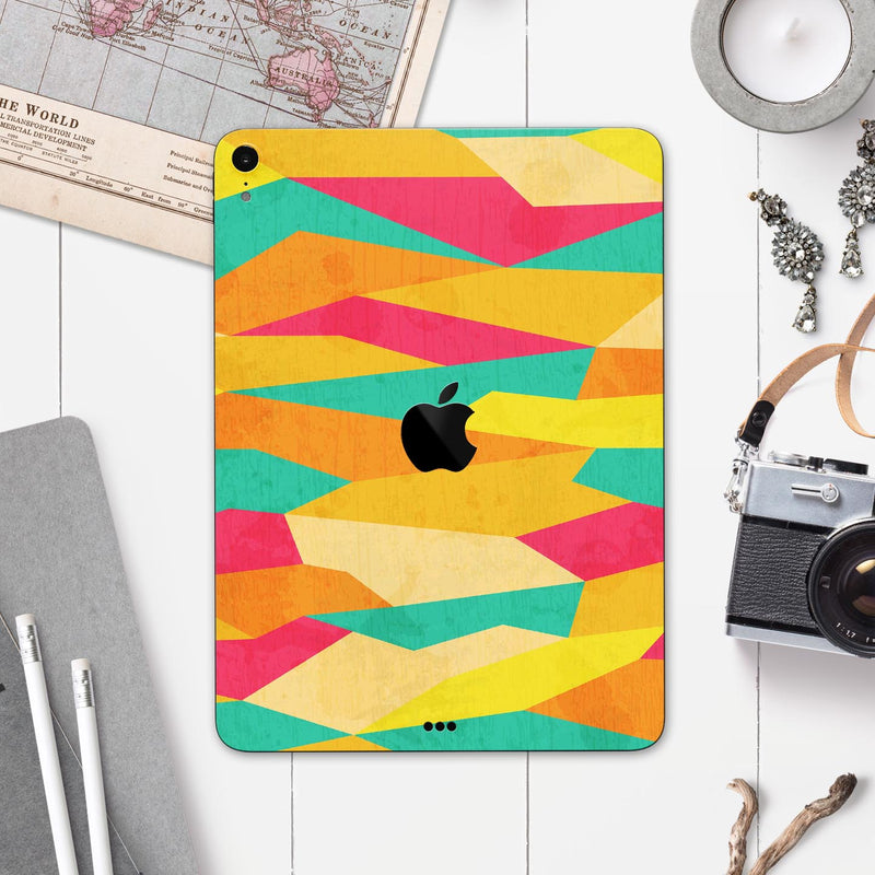 Vibrant Bright Colored Connect Pattern - Full Body Skin Decal for the Apple iPad Pro 12.9", 11", 10.5", 9.7", Air or Mini (All Models Available)
