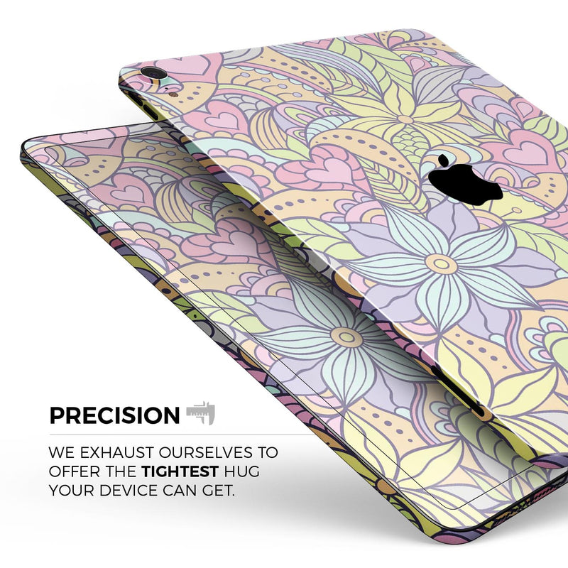 Vibrant Color Floral Pattern - Full Body Skin Decal for the Apple iPad Pro 12.9", 11", 10.5", 9.7", Air or Mini (All Models Available)
