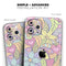 Vibrant Color Floral Pattern - Skin-Kit compatible with the Apple iPhone 12, 12 Pro Max, 12 Mini, 11 Pro or 11 Pro Max (All iPhones Available)