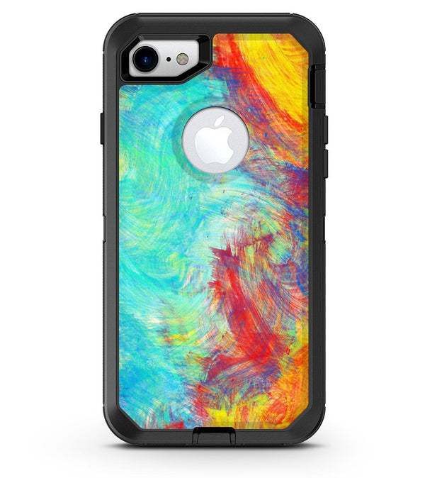 Vibrant Colored Messy Painted Canvas - iPhone 7 or 8 OtterBox Case & Skin Kits