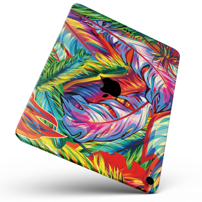 Vibrant Colorful Feathers - Full Body Skin Decal for the Apple iPad Pro 12.9", 11", 10.5", 9.7", Air or Mini (All Models Available)