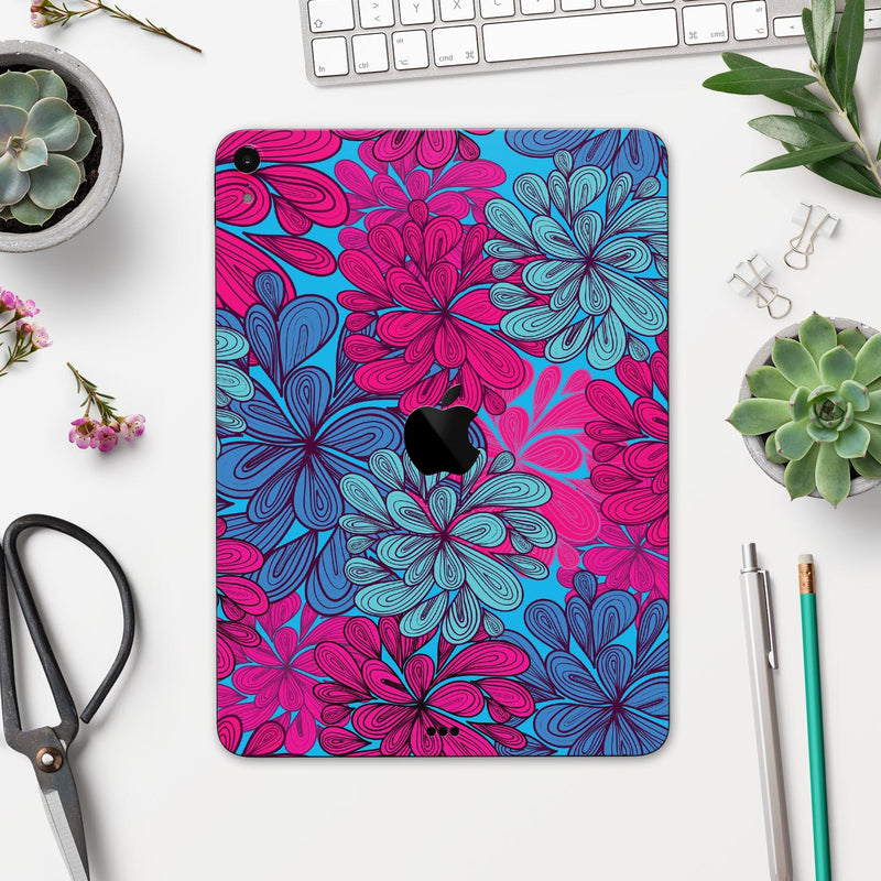 Vibrant Colorful Floral Sprouts - Full Body Skin Decal for the Apple iPad Pro 12.9", 11", 10.5", 9.7", Air or Mini (All Models Available)