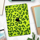 Vibrant Green Cheetah - Full Body Skin Decal for the Apple iPad Pro 12.9", 11", 10.5", 9.7", Air or Mini (All Models Available)