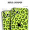 Vibrant Green Cheetah - Skin-Kit compatible with the Apple iPhone 12, 12 Pro Max, 12 Mini, 11 Pro or 11 Pro Max (All iPhones Available)