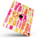 Vibrant Pink & Yellow Flip-Flop Vector - Full Body Skin Decal for the Apple iPad Pro 12.9", 11", 10.5", 9.7", Air or Mini (All Models Available)