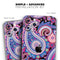 Vibrant Purple Paisley V5 - Skin-Kit compatible with the Apple iPhone 12, 12 Pro Max, 12 Mini, 11 Pro or 11 Pro Max (All iPhones Available)