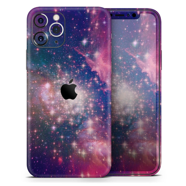 Vibrant Sparkly Pink Space - Skin-Kit compatible with the Apple iPhone 12, 12 Pro Max, 12 Mini, 11 Pro or 11 Pro Max (All iPhones Available)