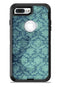 Vintage Aqua Rococo Pattern - iPhone 7 or 7 Plus Commuter Case Skin Kit