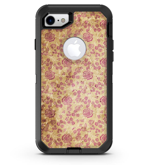 Vintage Brown and Maroon Floral Pattern - iPhone 7 or 8 OtterBox Case & Skin Kits