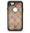 Vintage Brown and Pale Orange Damask Pattern - iPhone 7 or 8 OtterBox Case & Skin Kits