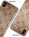 Vintage Brown and Pale Orange Damask Pattern - iPhone X Clipit Case