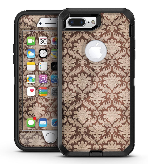 Vintage Brown and Tan Cauliflower Damask Pattern - iPhone 7 Plus/8 Plus OtterBox Case & Skin Kits