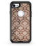 Vintage Brown and Tan Cauliflower Damask Pattern - iPhone 7 or 8 OtterBox Case & Skin Kits