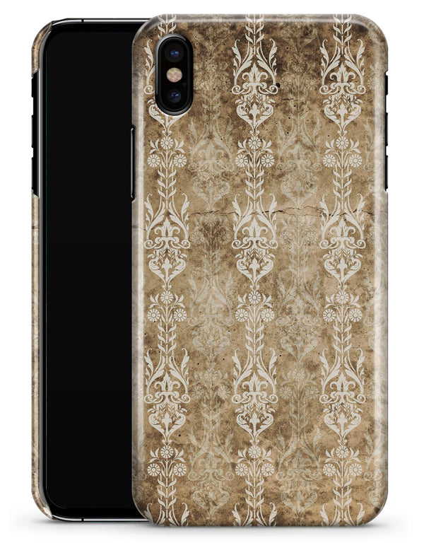 Vintage Brown and Tan Rococo Pattern - iPhone X Clipit Case