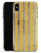 Vintage Brown and Yellow Vertical Stripes - iPhone X Clipit Case