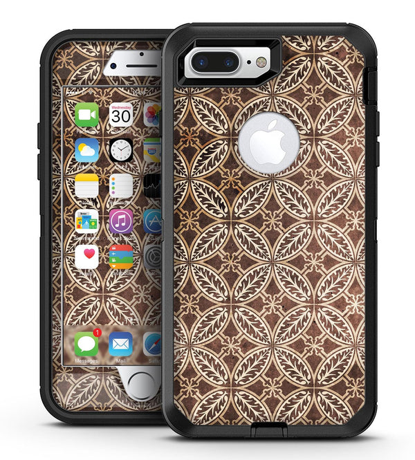 Vintage Cocoa Overlapping Circles - iPhone 7 Plus/8 Plus OtterBox Case & Skin Kits