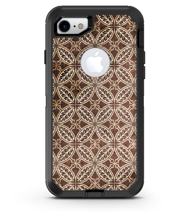 Vintage Cocoa Overlapping Circles - iPhone 7 or 8 OtterBox Case & Skin Kits