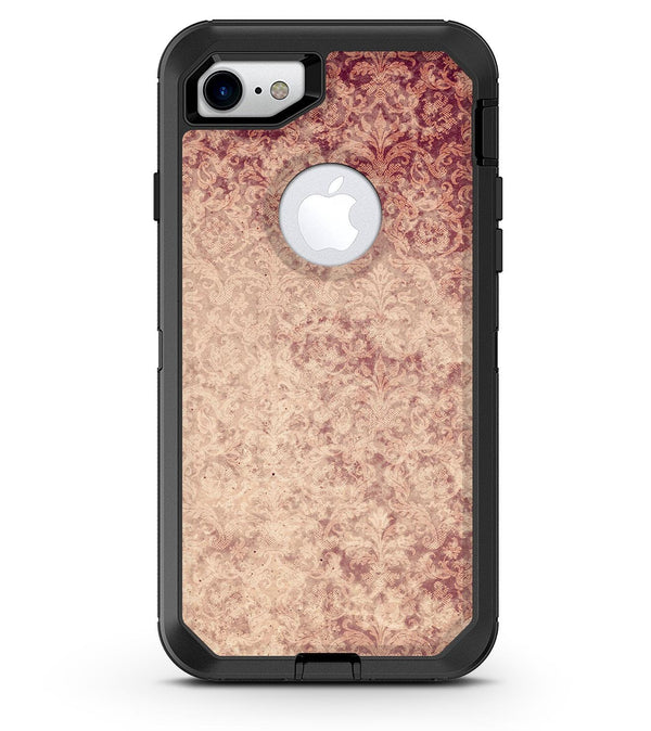 Vintage Faded Maroon Rococo Pattern - iPhone 7 or 8 OtterBox Case & Skin Kits
