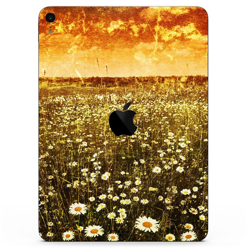 Vintage Glowing Orange Field - Full Body Skin Decal for the Apple iPad Pro 12.9", 11", 10.5", 9.7", Air or Mini (All Models Available)
