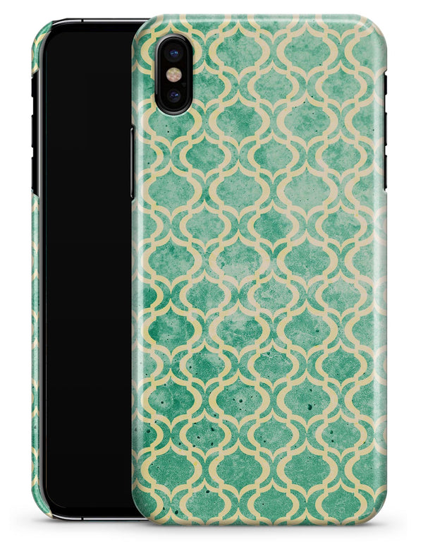 Vintage Green and Yellow Oval Pattern - iPhone X Clipit Case