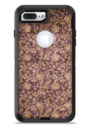 Vintage Maroon and Yellow Rose Pattern - iPhone 7 or 7 Plus Commuter Case Skin Kit