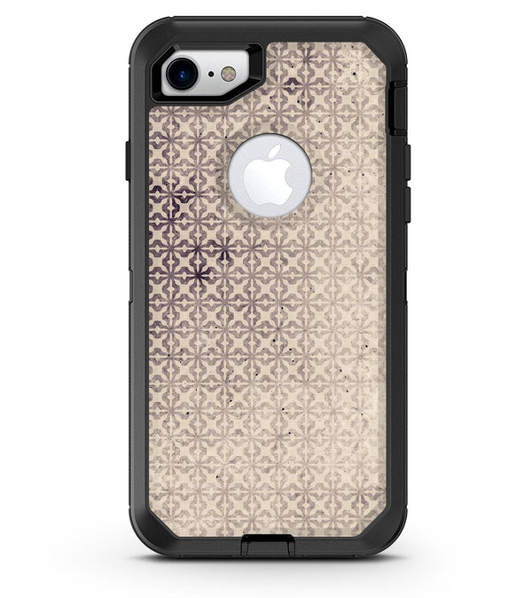 Vintage Micro Brown and Tan Cross Pattern - iPhone 7 or 8 OtterBox Case & Skin Kits