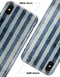 Vintage Navy and White Vertical Stripes - iPhone X Clipit Case