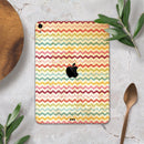 Vintage Orange and Multi-Color Chevron Pattern V4 - Full Body Skin Decal for the Apple iPad Pro 12.9", 11", 10.5", 9.7", Air or Mini (All Models Available)