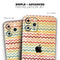 Vintage Orange and Multi-Color Chevron Pattern V4 - Skin-Kit compatible with the Apple iPhone 12, 12 Pro Max, 12 Mini, 11 Pro or 11 Pro Max (All iPhones Available)