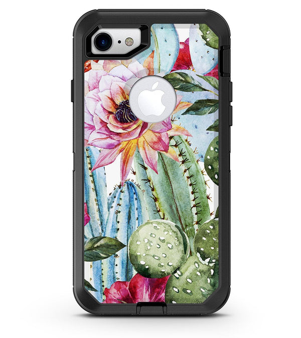 Vintage Watercolor Cactus Bloom - iPhone 7 or 8 OtterBox Case & Skin Kits
