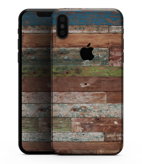Vintage Wood Planks - iPhone XS MAX, XS/X, 8/8+, 7/7+, 5/5S/SE Skin-Kit (All iPhones Avaiable)