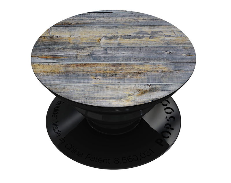 Vintage Wooden Planks with Yellow Paint - Skin Kit for PopSockets and other Smartphone Extendable Grips & Stands