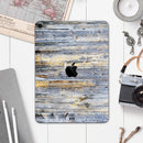 Vintage Wooden Planks with Yellow Paint - Full Body Skin Decal for the Apple iPad Pro 12.9", 11", 10.5", 9.7", Air or Mini (All Models Available)