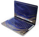 Vivid Agate Vein Slice Blue V9 - Skin Decal Wrap Kit Compatible with the Apple MacBook Pro, Pro with Touch Bar or Air (11", 12", 13", 15" & 16" - All Versions Available)