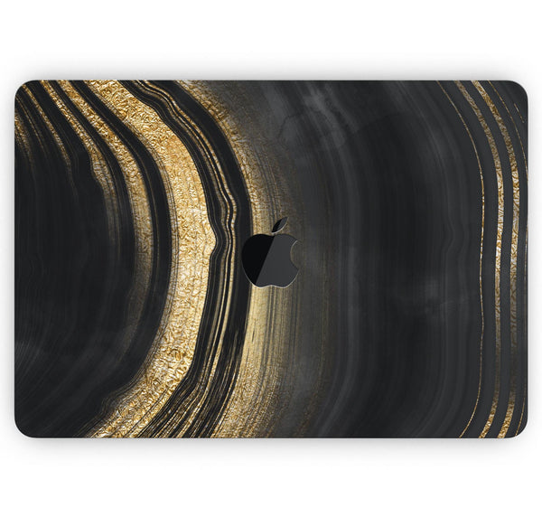 Vivid Agate Vein Slice Foiled V2 - Skin Decal Wrap Kit Compatible with the Apple MacBook Pro, Pro with Touch Bar or Air (11", 12", 13", 15" & 16" - All Versions Available)
