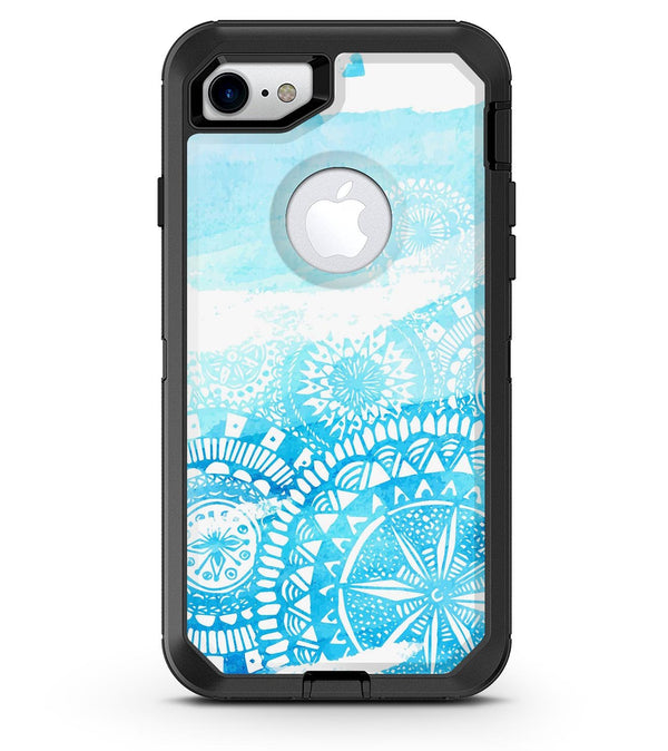 Vivid Blue Abstract Washed - iPhone 7 or 8 OtterBox Case & Skin Kits