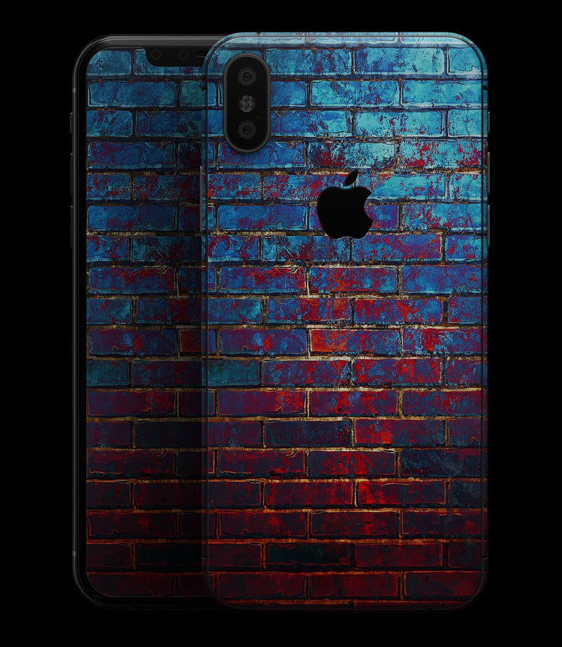 Vivid Blue Brice Alley - iPhone XS MAX, XS/X, 8/8+, 7/7+, 5/5S/SE Skin-Kit (All iPhones Avaiable)