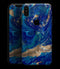 Vivid Blue Gold Acrylic - iPhone XS MAX, XS/X, 8/8+, 7/7+, 5/5S/SE Skin-Kit (All iPhones Avaiable)