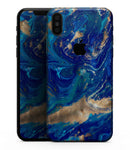 Vivid Blue Gold Acrylic - iPhone XS MAX, XS/X, 8/8+, 7/7+, 5/5S/SE Skin-Kit (All iPhones Avaiable)