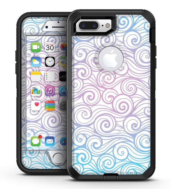 Vivid Blue Gradiant Swirl - iPhone 7 Plus/8 Plus OtterBox Case & Skin Kits