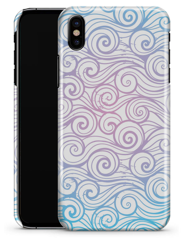 Vivid Blue Gradiant Swirl - iPhone X Clipit Case